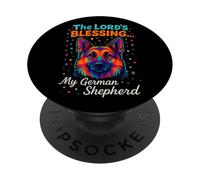 The Lords Blessing - Pastor Alemán, diseño Colorido PopSockets PopGrip Adhesivo