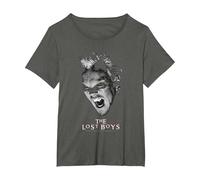 The Lost Boys David Snarl Mono Camiseta, Mujer Tallas Grandes, Asfalto, 2XL Grande