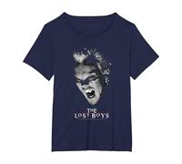 The Lost Boys David Snarl Mono Camiseta, Mujer Tallas Grandes, Azul Marino, 1XL Grande