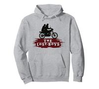 The Lost Boys Motorbike Silhouette Sudadera con Capucha, Unisex para Adultos, Gris Jaspeado, XXL