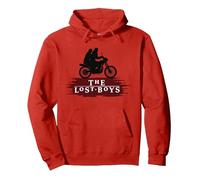 The Lost Boys Motorbike Silhouette Sudadera con Capucha, Unisex para Adultos, Rojo, M