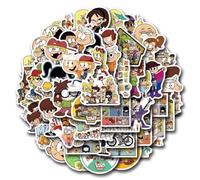 The Loud House 50 pegatinas de vinilo impermeables para ordenador portátil, parachoques, botellas de agua, ordenador, teléfono, casco, pegatinas y calcomanías para coche