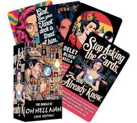 The Love Oracle Cards Of OH HELL NO, 72-Card Oracle Deck ofrece mensajes brutalmente honestos sobre el amor, citas, desamor, y esos momentos de relación "What-The-Real-Hell", guía histérica