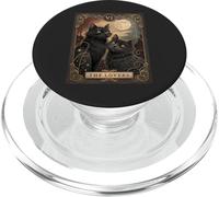 The Lovers Gothic Tarot Cat Vintage Diseño estético Oculto PopSockets PopGrip para MagSafe