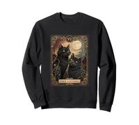 The Lovers Gothic Tarot Cat Vintage Diseño estético Oculto Sudadera