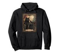 The Lovers Gothic Tarot Cat Vintage Diseño estético Oculto Sudadera con Capucha