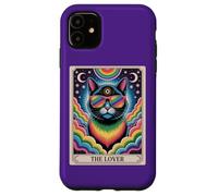 The Lovers Mystic Cat Ally - Arte del orgullo del tarot arcoíris LGBTQ Carcasa para iPhone 11