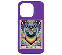 The Lovers Mystic Cat Ally - Arte del orgullo del tarot arcoíris LGBTQ Carcasa para iPhone 15 Pro