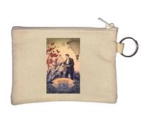 The Lovers Tarot Card Art Logo Llavero Monedero Beige, beige, Talla única