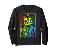 The Lovers Tarot Card Oculto Goth Lesbianas Esqueleto Halloween Manga Larga