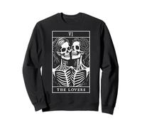 The Lovers Tarot Card Oculto Goth Lesbianas Esqueleto Halloween Sudadera