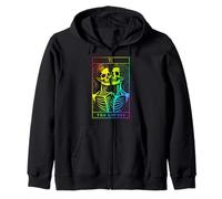 The Lovers Tarot Card Oculto Goth Lesbianas Esqueleto Halloween Sudadera con Capucha