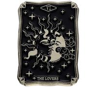 The Lovers Tarot Card - Pin esmaltado, diseño negro y dorado, broche de metal decorativo, 2.5cm, Metal