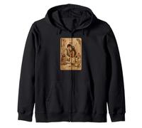The Lovers Tarot Card Scrapbook Design Sudadera con Capucha