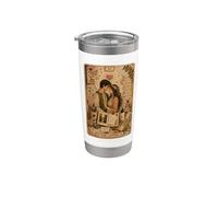 The Lovers Tarot Card Scrapbook Design Vaso térmico de acero inoxidable de doble pared
