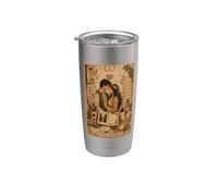 The Lovers Tarot Card Scrapbook Design Vaso térmico de acero inoxidable de doble pared