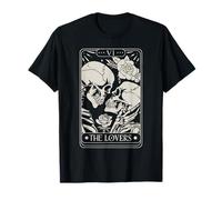 The Lovers Tarot Card Skeletons Kissing In Love Camiseta