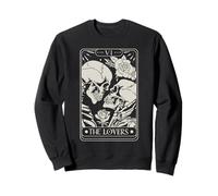 The Lovers Tarot Card Skeletons Kissing In Love Sudadera