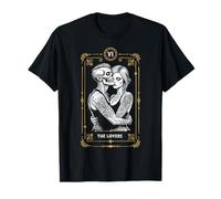 The Lovers Tarot Card Zombie Boda Pareja Día de San Valentín Camiseta