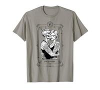 The Lovers Tarot Card Zombie Boda Pareja Día de San Valentín Camiseta