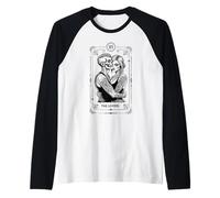 The Lovers Tarot Card Zombie Boda Pareja Día de San Valentín Camiseta Manga Raglan