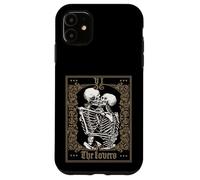 The Lovers Vintage Tarot Card Esqueleto Carcasa para iPhone 11