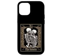 The Lovers Vintage Tarot Card Esqueleto Carcasa para iPhone 12/12 Pro