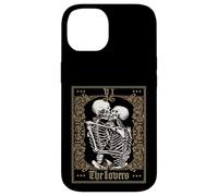 The Lovers Vintage Tarot Card Esqueleto Carcasa para iPhone 14