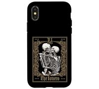 The Lovers Vintage Tarot Card Esqueleto Carcasa para iPhone X/XS