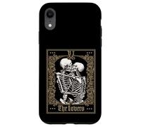 The Lovers Vintage Tarot Card Esqueleto Carcasa para iPhone XR