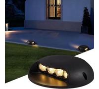 THE - Luces LED empotrables de 24 V impermeables IP65 para exteriores, iluminación lateral para caminos, pasarelas y zonas peatonales (luz amarilla DC4W)