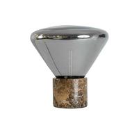 The lumine lámpara sobremesa cristal y mármol porcelánico 38 cm