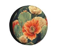 The Lush Cactus Is In Bloom - Cubierta de neumático de repuesto, impermeable, a prueba de polvo, ajuste universal para remolque, caravana, SUV, camión, caravana de 15 pulgadas