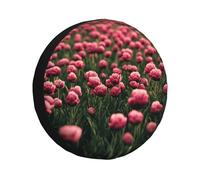 The Lush Little Red Flowers - Cubierta de neumático de repuesto, impermeable, a prueba de polvo, ajuste universal para remolque, caravana, SUV, camión, caravana de 17 pulgadas