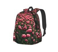 The Lush Little Red Flowers - Mochila ligera para viajes, senderismo, viajes diarios, negocios, mochila rosa para laptop para hombres y mujeres