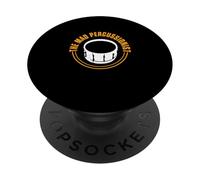 The Mad Percussionist Funny Drum Players Baterista Músico PopSockets PopGrip Adhesivo
