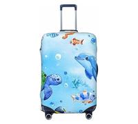 The Magic of The Ocean - Funda elástica para equipaje de viaje, protector de maleta, antiarañazos, estampado, Black, M