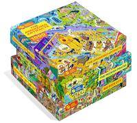 The Magic Puzzle Company - Magic Puzzles Serie 4 - Juego de 3 rompecabezas, Big Rock City, The Awakened Artifacts y The Peckish Pirates, 1000 piezas