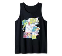 The Magic School Bus Classroom Items Collage Retro Cartoon Camiseta sin Mangas