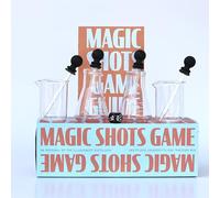 The Magic Shots Juego de vasos de chupito con juego de beber | vasos de chupito en diseño de laboratorio de 50 ml | de los creadores de la ginebra illusioist | con dados, pipetas y recetas