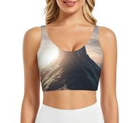 The Magic Tree Rising in the Mountains - Brasier deportivo para mujer, alto apoyo, cómodo y elegante para todos tus entrenamientos, Edificios altos de obsidiana 9, XL