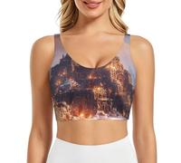 The Magic Tree Rising in the Mountains - Brasier deportivo para mujer, alto apoyo, cómodo y elegante para todos tus entrenamientos, El Castillo del Espíritu Santo 7, S