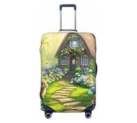 The Magical Easter Path - Funda elástica para equipaje de viaje, protector de maleta, funda de equipaje impresa antiarañazos, Black, S