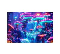 The Magical Mushroom Forest Glows - Rompecabezas de madera de 1000 piezas para adultos, regalos para decoración del hogar