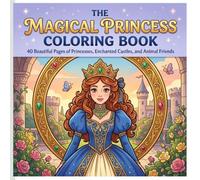 The Magical Princess Coloring Book: 40 Beautiful Pages of Princesses, Enchanted Castles, and Animal Friends for Kids Ages 4-15