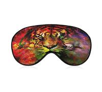 The Magical Space Tiger Sleeping Blindfold Mask Cute Eye Shade Cover con correa ajustable para mujeres y hombres Night