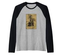 The Magus Tarot Card Mago Mago Círculo Mágico Antiguo Camiseta Manga Raglan