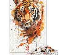 The Majesty of The Tiger Rompecabezas Imposible,desafío for Adults Juego Educativo 1000 Piezas Obra De Arte De Juego De para Adultos Y Niños Mayores De 12 Años 1000pcs (38x26cm)