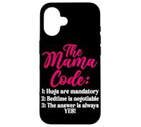 The Mama Code Funny Motherhood Mom Life Parent Mommy Carcasa para iPhone 16
