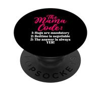 The Mama Code Funny Motherhood Mom Life Parent Mommy PopSockets PopGrip Adhesivo